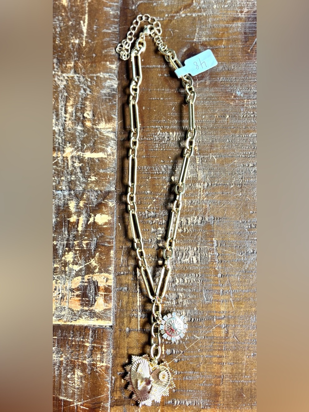 NWT!  Gold Heart & Sun Charm Necklace - Women Jewelry